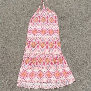 LOVESTITCH HALTER Geometric Maxi Dress